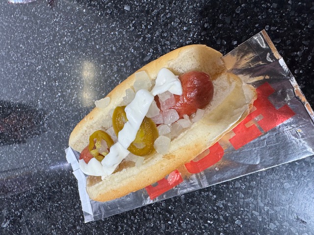 Hotdog with mayo